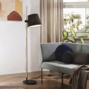 Ideal Lux 282084 stojace svietidlo Axel pt1 1x60W | E27 - káblový spínač, čierna