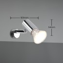 Trio 283500106 nástenné svietidlo Lorenzo 1x5W | GU10 | IP44 - chróm