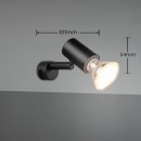 Trio 283500132 nástenné svietidlo Lorenzo 1x5W | GU10 | IP44 - matná čierna