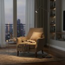 Ideal Lux 285344 LED stojace svietidlo Diesis pt 1x7W | 660lm | 3000K - káblový spínač, mosadz