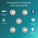 Philips 8721103037176 sada zapustených svietidiel Peridot  GU10 | chróm
