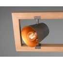 Trio 301900467 závesné stropné svietidlo Bell 4x25W | E14 - nastaviteľná výška, drevo, antický nikel