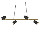 Trio 302400480 závesné bodové stropné svietidlo Marley 4x35W | GU10 - čierna, zlatá