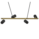 Trio 302400480 závesné bodové stropné svietidlo Marley 4x35W | GU10 - čierna, zlatá
