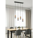 Trio 304300432 závesné stropné svietidlo Tosh 4x40W | E27 | IP20 - čierna s hnedou
