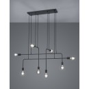 Trio 306200832 závesné stropné svietidlo Connor 8x10W | E27 | IP20 - čierna