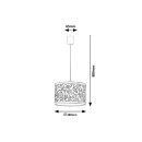 Rabalux 3080 závesné stropné svietidlo Hanka 1x40W | E27 - modrá, biela so vzorom