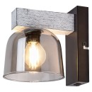 Rabalux 3081 nástenné svietidlo Cardamom 1x40W | E14 - čierna, strieborná