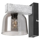 Rabalux 3081 nástenné svietidlo Cardamom 1x40W | E14 - čierna, strieborná