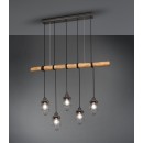 Trio 308100567 závesné stropné svietidlo Forester 5x42W | E27 | IP20 - antický nikel s čiernou