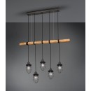 Trio 308100567 závesné stropné svietidlo Forester 5x42W | E27 | IP20 - antický nikel s čiernou