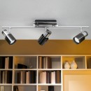 Eglo 30834 LED prisadené bodové svietidlo Davida 1 3x5W | GU10 | 1200L | 3000K - chróm, čierna