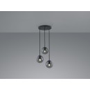 Trio 308590342 závesné stropné svietidlo Balin 3x28W | E14 | IP20 - čierna