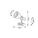 Rabalux 3092 stolné svietidlo s klipom Flint 1x25W | E14 - čierna