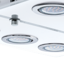 Eglo 30932 LED stropné svietidlo Cabo 6x3W | GU10 | 1440lm | 3000K - chróm, biela