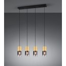 Trio 310600454 závesné stropné svietidlo Robin 4x28W | E27 | IP20 - nastaviteľná výška, mosadz