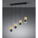Trio 310600454 závesné stropné svietidlo Robin 4x28W | E27 | IP20 - nastaviteľná výška, mosadz