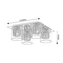 Rabalux 3115 prisadené stropné svietidlo Duchess 4x40W | G9 - chróm