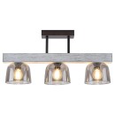 Rabalux 3119 závesné stropné svietidlo Cardamom 3x40W | E14 - dymová, strieborný dub