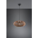 Trio 312300136 závesné stropné svietidlo Hedda 1x40W | E27 - nastaviteľná výška, čierna, prírodná