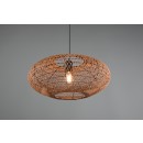 Trio 312300136 závesné stropné svietidlo Hedda 1x40W | E27 - nastaviteľná výška, čierna, prírodná
