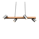Trio 312490407 závesné bodové stropné svietidlo Marley 4x35W | GU10 - drevo, matný nikel