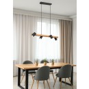 Trio 312490432 závesné bodové stropné svietidlo Marley 4x35W | GU10 - drevo, čierna