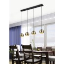 Trio 313300408 závesné stropné svietidlo Fletcher 4x40W | E14 - nastaviteľná výška, mosadz