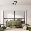 Rabalux 3138 prisadené stropné bodové svietidlo Zeus 2x40W | E14 - drevo, čierna