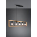 Trio 313800532 závesné stropné svietidlo Agra 5x10W | E27 - nastaviteľná výška, čierna