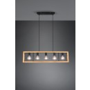 Trio 313800532 závesné stropné svietidlo Agra 5x10W | E27 - nastaviteľná výška, čierna