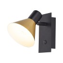 Rabalux 3157 prisadené stropné bodové svietidlo Alvaro 1x40W | E14 - čierna, zlatá