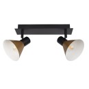 Rabalux 3158 prisadené stropné bodové svietidlo Alvaro 2x40W | E14 - čierna, zlatá