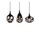 Trio 317000332 závesné svietidlo Lumina 3x40W | E14 - nastaviteľná výška, čierna, chróm