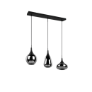 Trio 317000332 závesné svietidlo Lumina 3x40W | E14 - nastaviteľná výška, čierna, chróm
