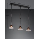 Trio 319500332 závesné stropné svietidlo Stanley | 3x40W E27