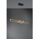 Trio 320310308 LED závesné stropné svietidlo Salinas 1x34W | SMD | 4200L | 3000K - 3 fázové stmievanie, mosadz, čierna
