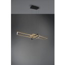 Trio 320310308 LED závesné stropné svietidlo Salinas 1x34W | SMD | 4200L | 3000K - 3 fázové stmievanie, mosadz, čierna