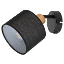 Rabalux 3244 nástenné svietidlo Miguel 1x40W | E14 - čierna, drevo