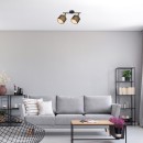 Rabalux 3245 prisadené bodové svietidlo Miguel 2x40W | E14 - čierna, drevo