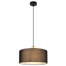 Rabalux 3247 závesné stropné svietidlo Miguel 1x40W | E27 - čierna, drevo