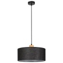 Rabalux 3247 závesné stropné svietidlo Miguel 1x40W | E27 - čierna, drevo