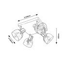 Rabalux 3250 prisadené stropné svietidlo Tarien 4x40W | E14 - chróm, dymová