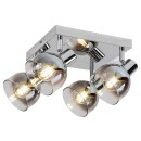 Rabalux 3250 prisadené stropné svietidlo Tarien 4x40W | E14 - chróm, dymová