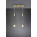 Trio 326510208 LED závesné stropné svietidlo Franklin 2x9W | 2100lm | 3000K - 3 fázové stmievanie, nastaviteľná výška, mosadz