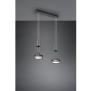 Trio 326510242 LED závesné stropné svietidlo Franklin 2x9W | 2100lm | 3000K - 3 fázové stmievanie, nastaviteľná výška, antracit