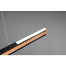 Trio 326610232 LED závesné stropné svietidlo Deacon 1x40W | 3200lm | 2700-6000K - nastaviteľná výška, pamäťová funkcia, stmievateľné, čierna, drevo