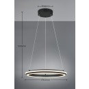 Trio 331010132 LED závesné stropné svietidlo AMADOR | 34W integrovaný LED zdroj | 4000lm | 2300+3000+4000K | Trio - SwitchDimmer | na lanku