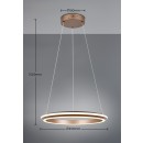 Trio 331010165 LED závesné stropné svietidlo AMADOR | 34W integrovaný LED zdroj | 4000lm | 2300+3000+4000K | Trio - SwitchDimmer | na lanku