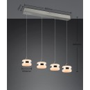 Trio 331410407 LED závesné stropné svietidlo DIOS | 8W integrovaný LED zdroj | 800lm | 2300+3000+4000K | Trio - SwitchDimmer
